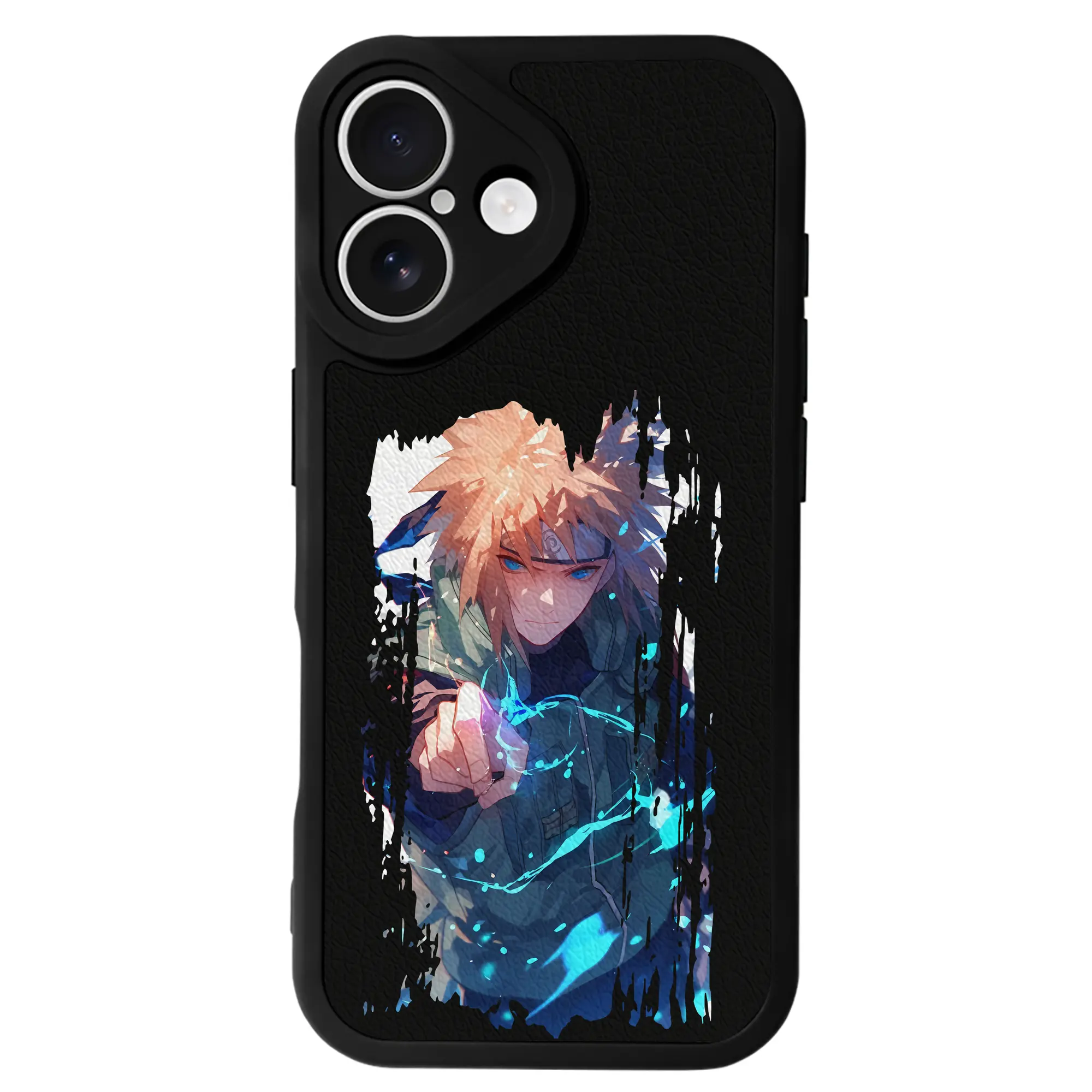 ナルト グッズ 波風 ミナト - IPhone 16シリーズ対応 ・ シリコンスマホケース ・ レザー調 ・ 高精度フィット ・ 耐衝撃 ・ ワイヤレス充電対応 ・ 精密カット